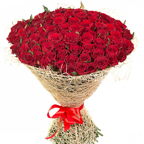 фото товара 101 червона троянда | «Роза Полтави»