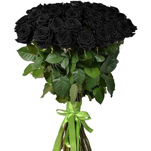 букет 25 чёрных роз