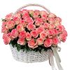 товар 51 роза “Джумилия” в корзине
