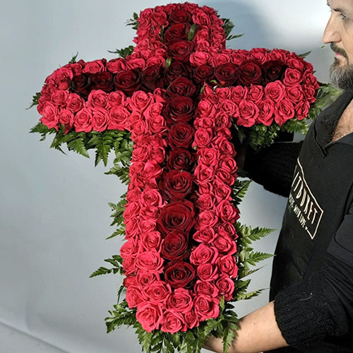 Фото товара Икебана "Алый крест"